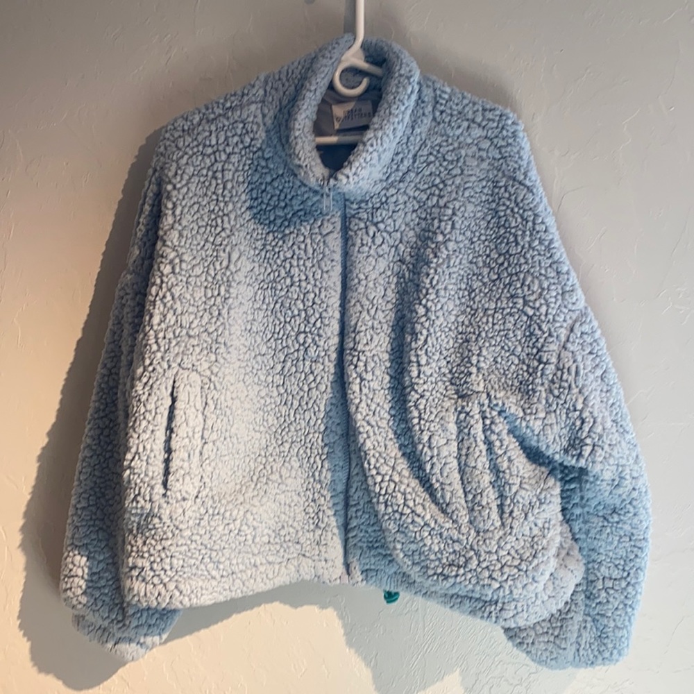 Urban Outfitters light blue Sherpa jacket